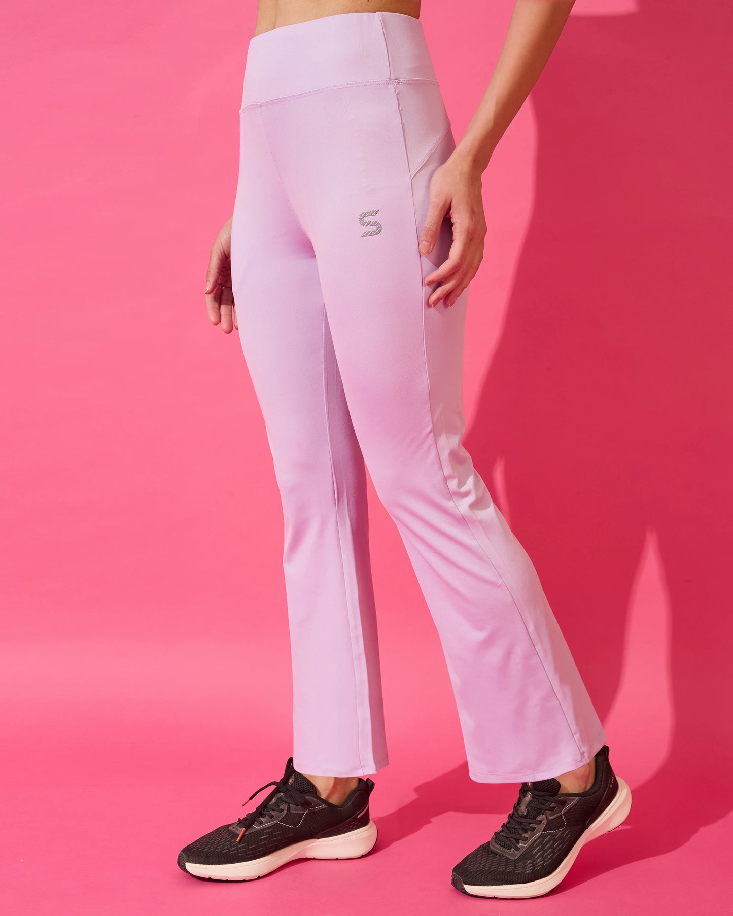 Blush Pink Active Flared Leggings