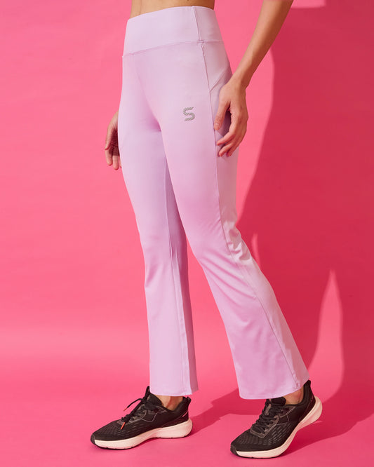 Blush Pink Active Flared Leggings