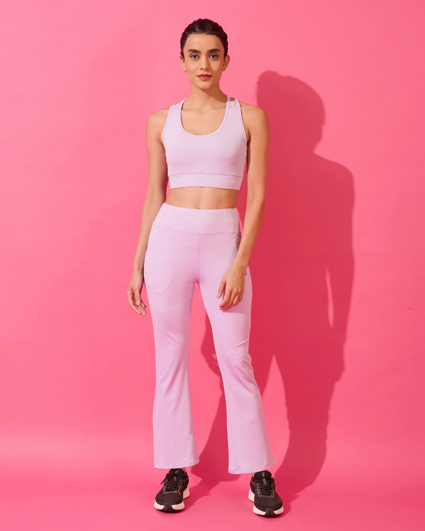 Blush Pink Active Flared Leggings