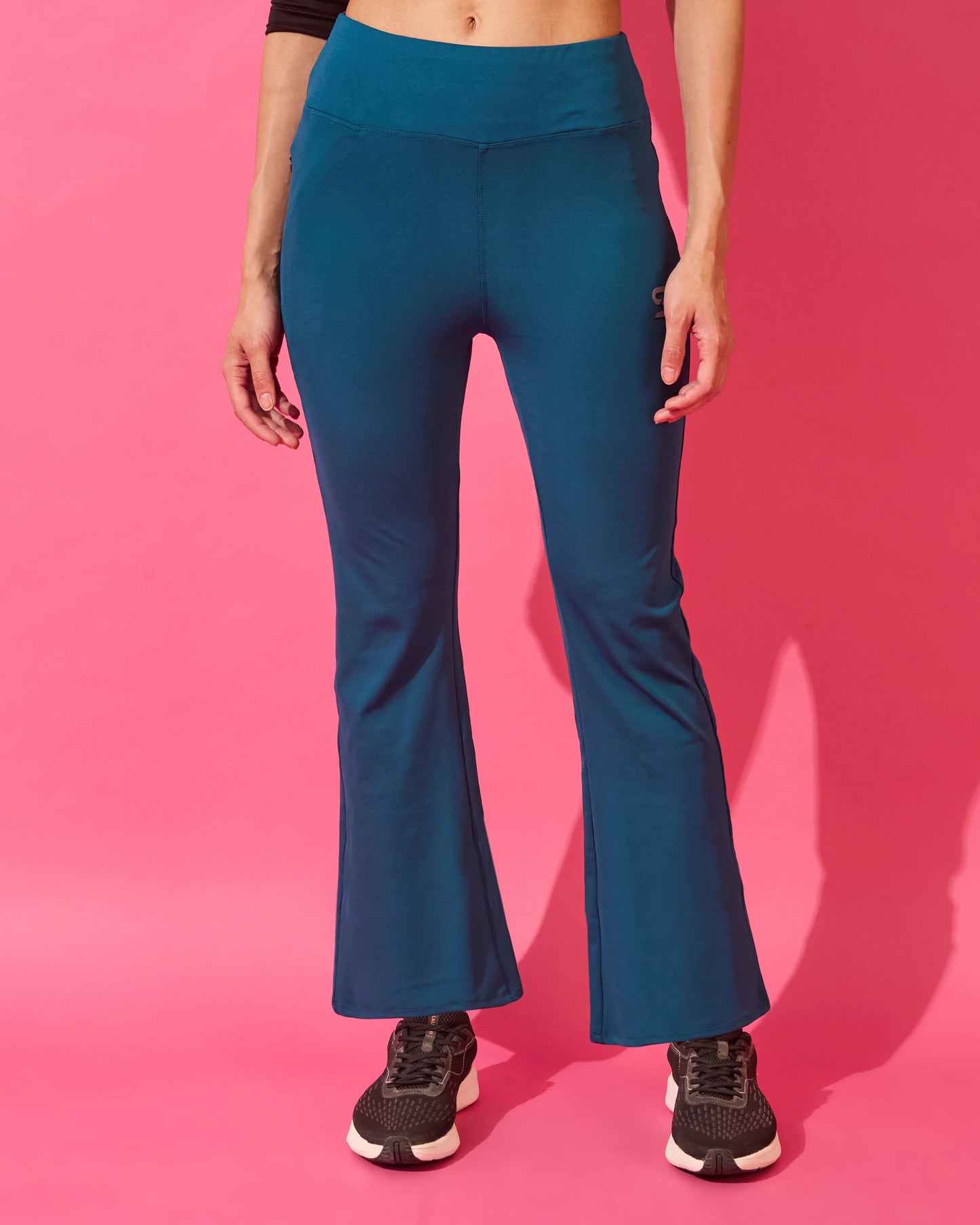 Midnight Teal Active Flared Leggings