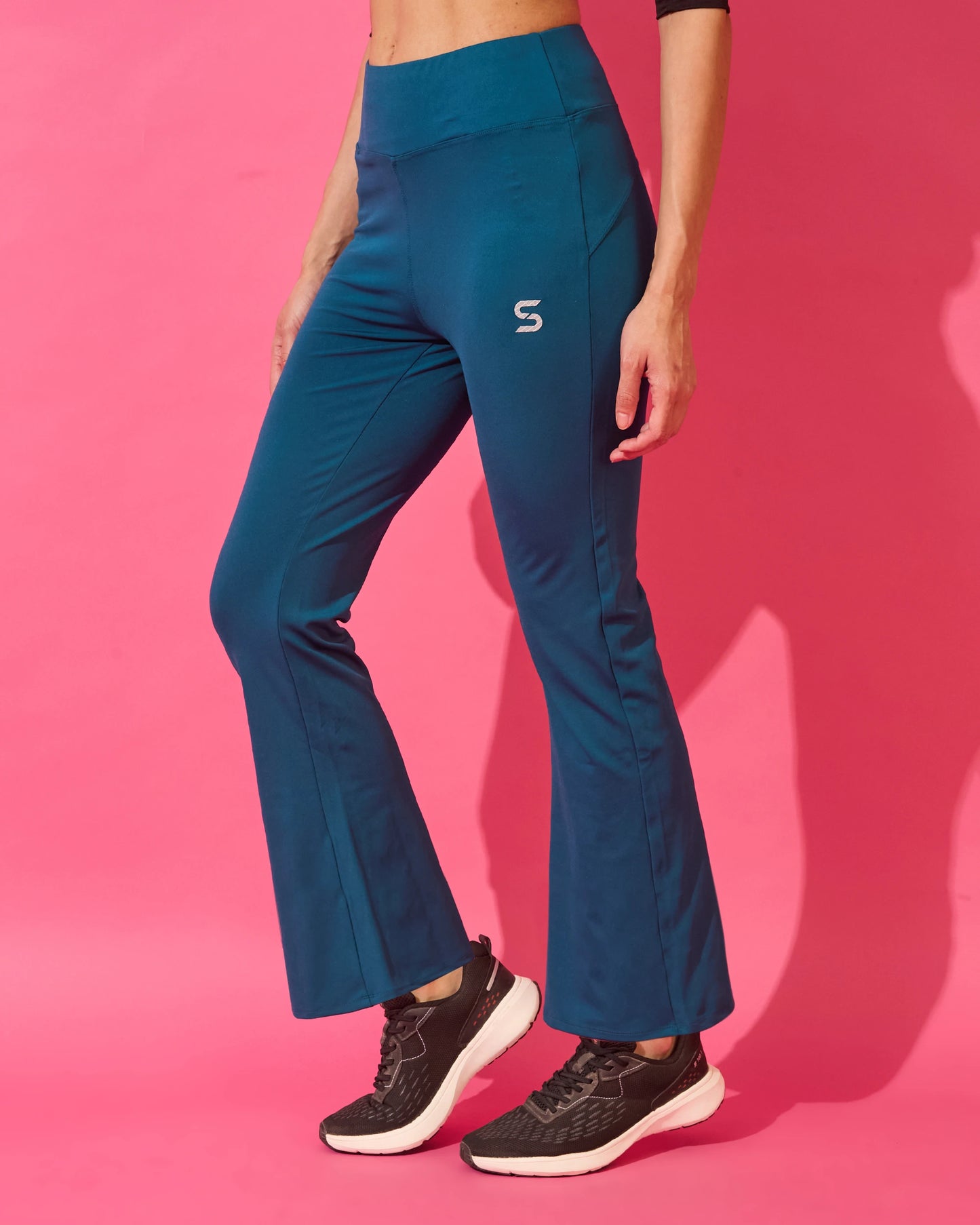 Midnight Teal Active Flared Leggings