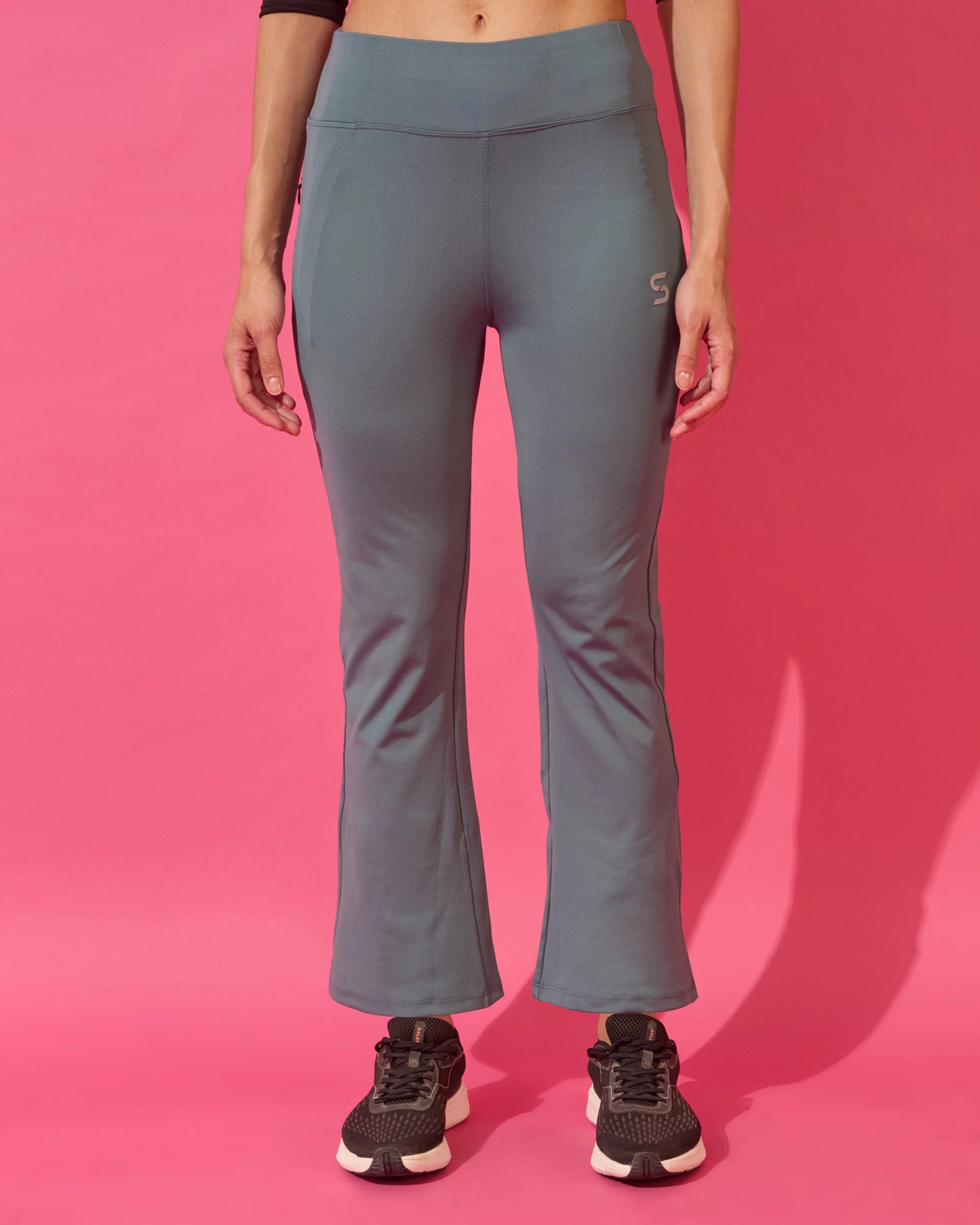 Storm Grey Active Flared Leggings