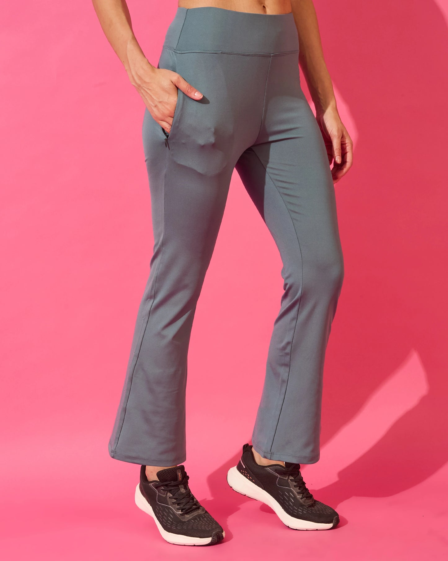 Storm Grey Active Flared Leggings