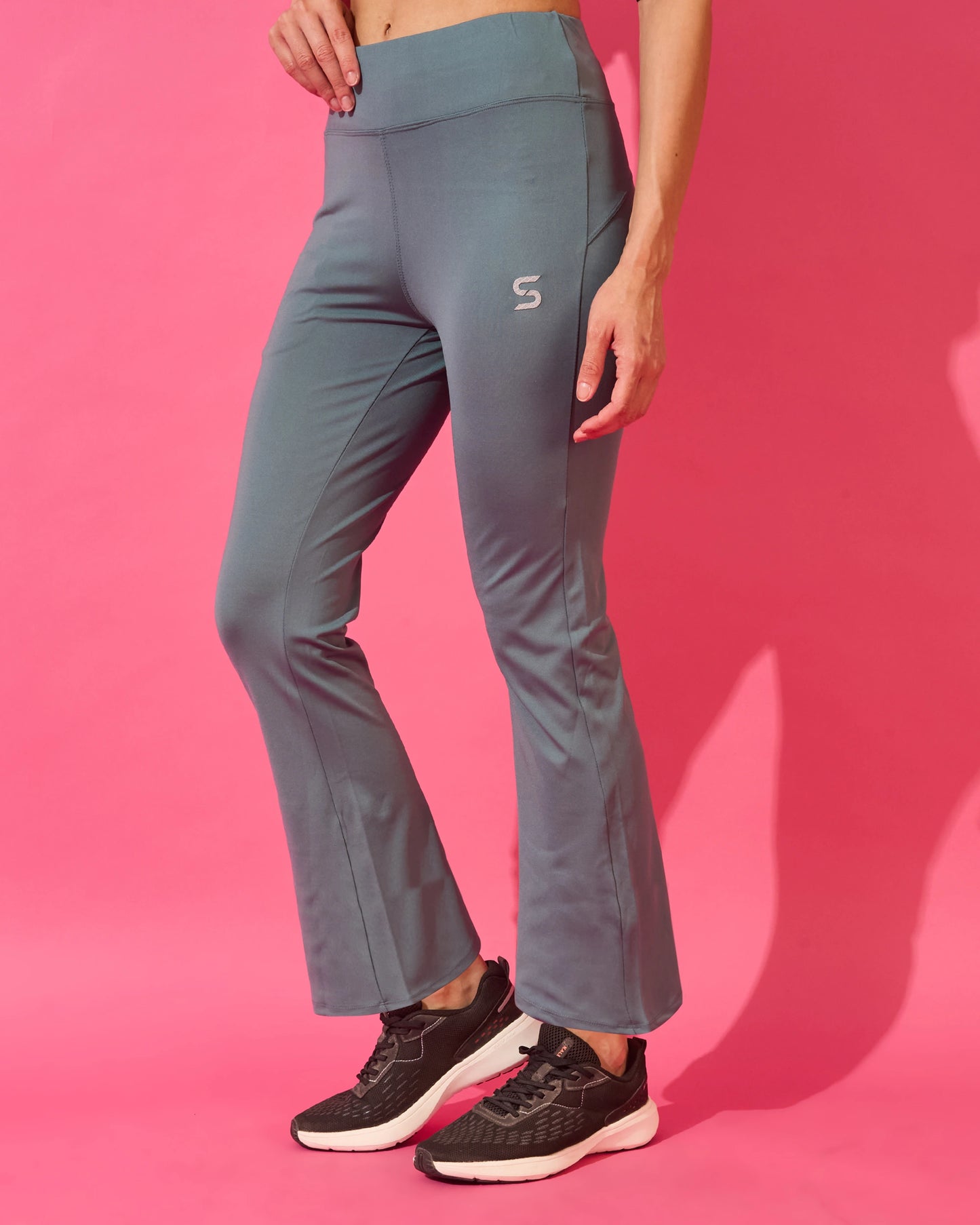 Storm Grey Active Flared Leggings