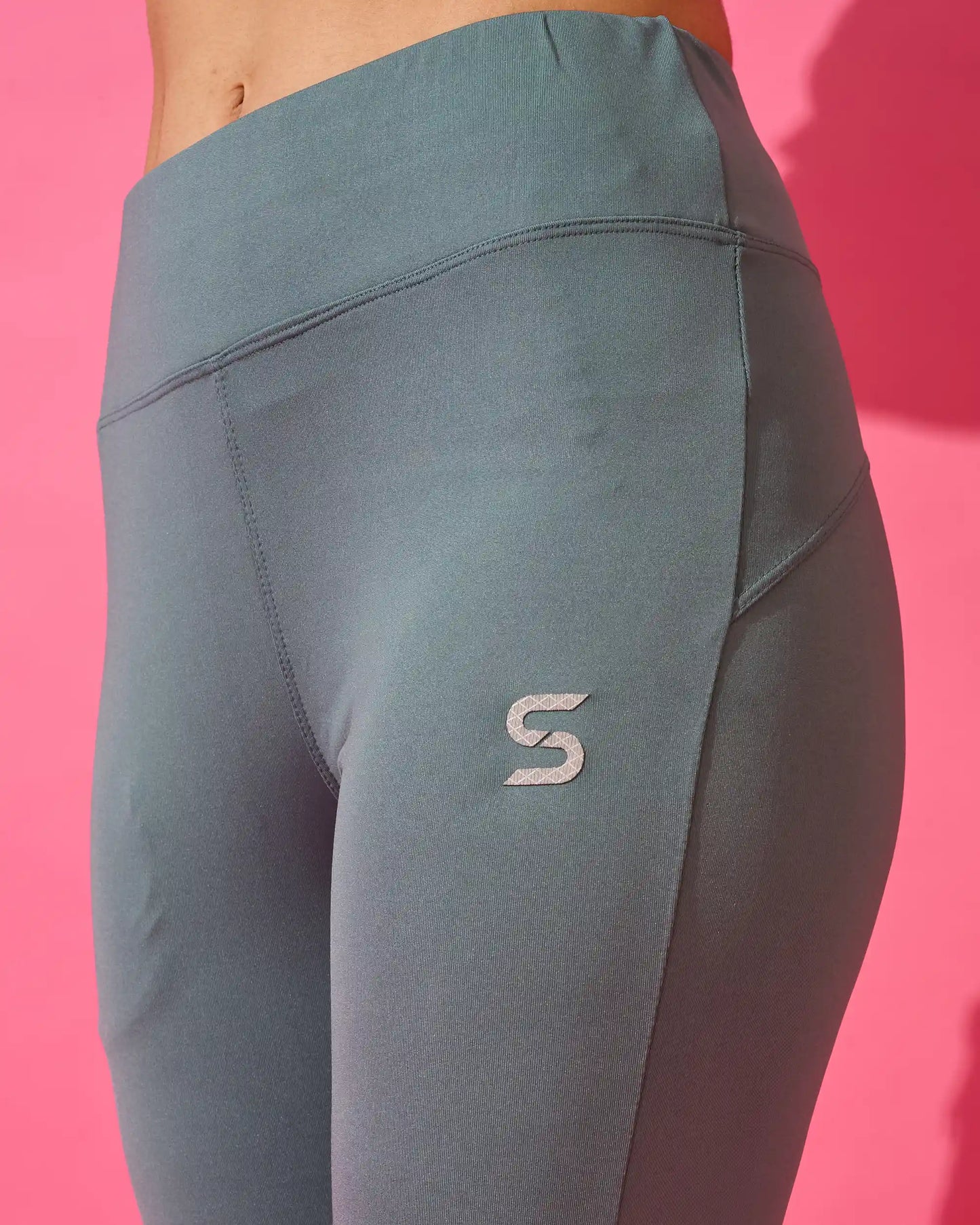 Storm Grey Active Flared Leggings