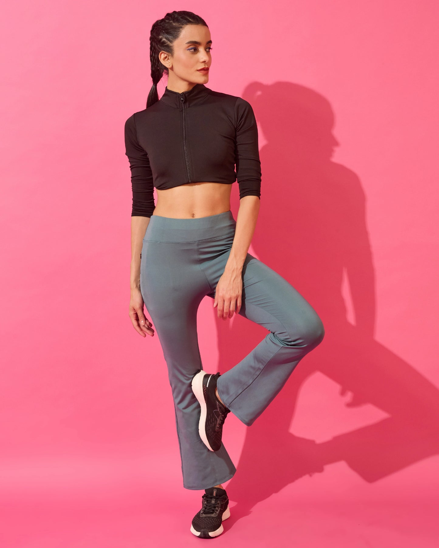 Storm Grey Active Flared Leggings
