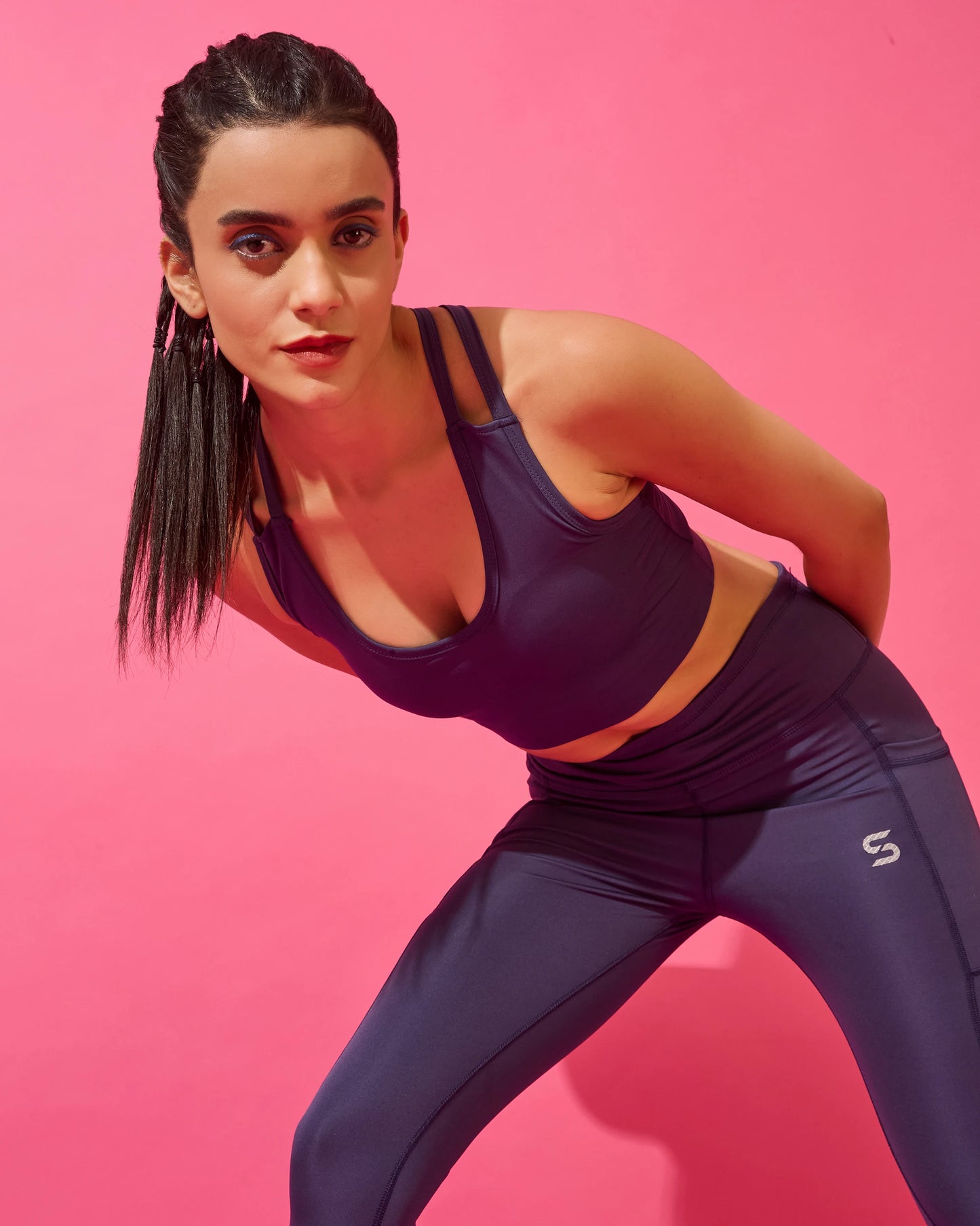 Twilight Purple Strappy Back Sports Bra