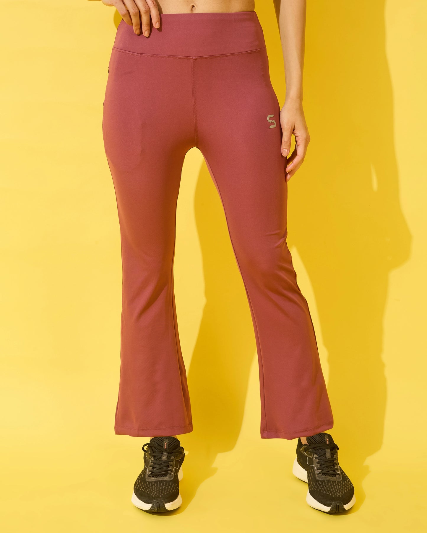 Burnt Rose Active Flared Leggings