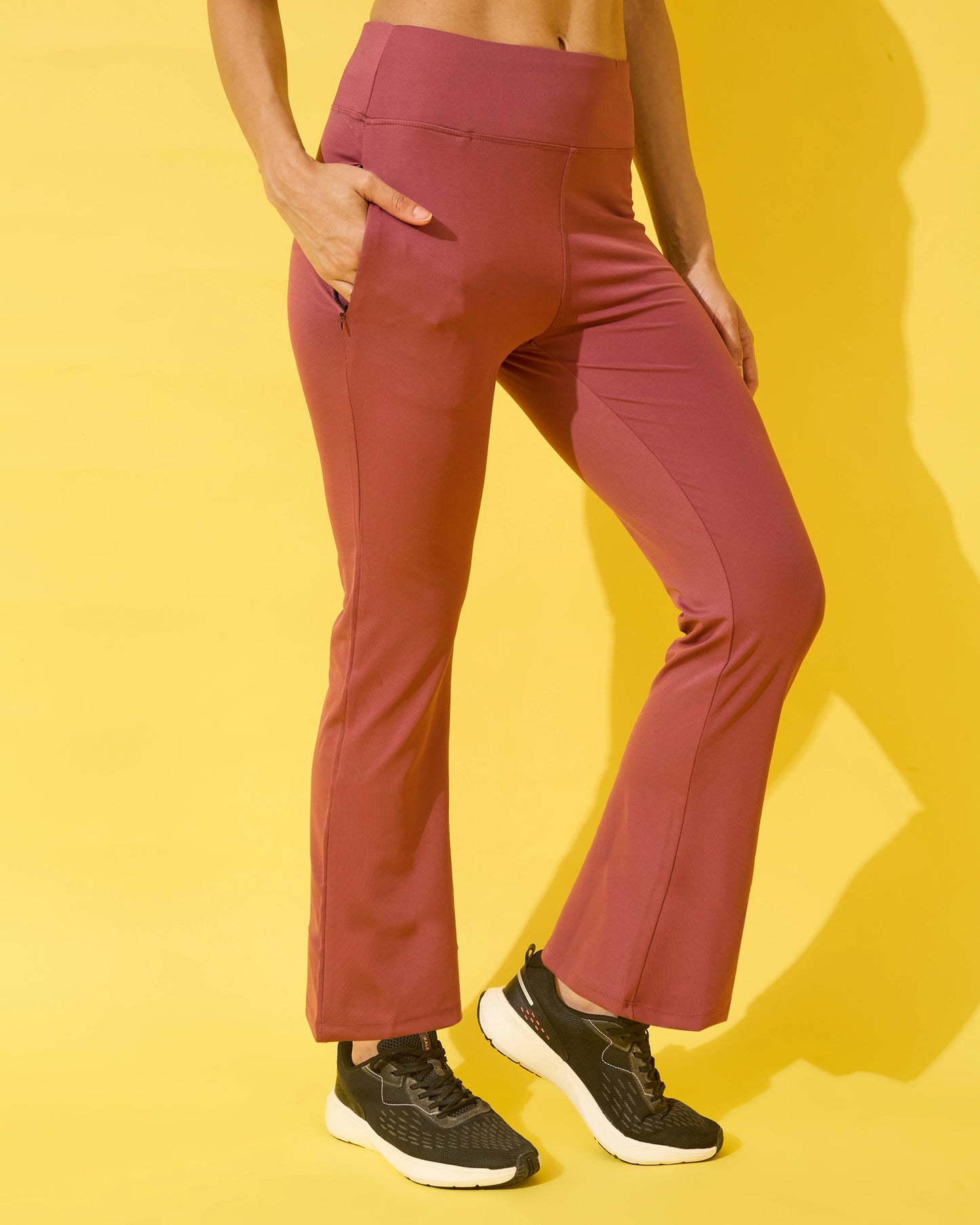 Burnt Rose Active Flared Leggings