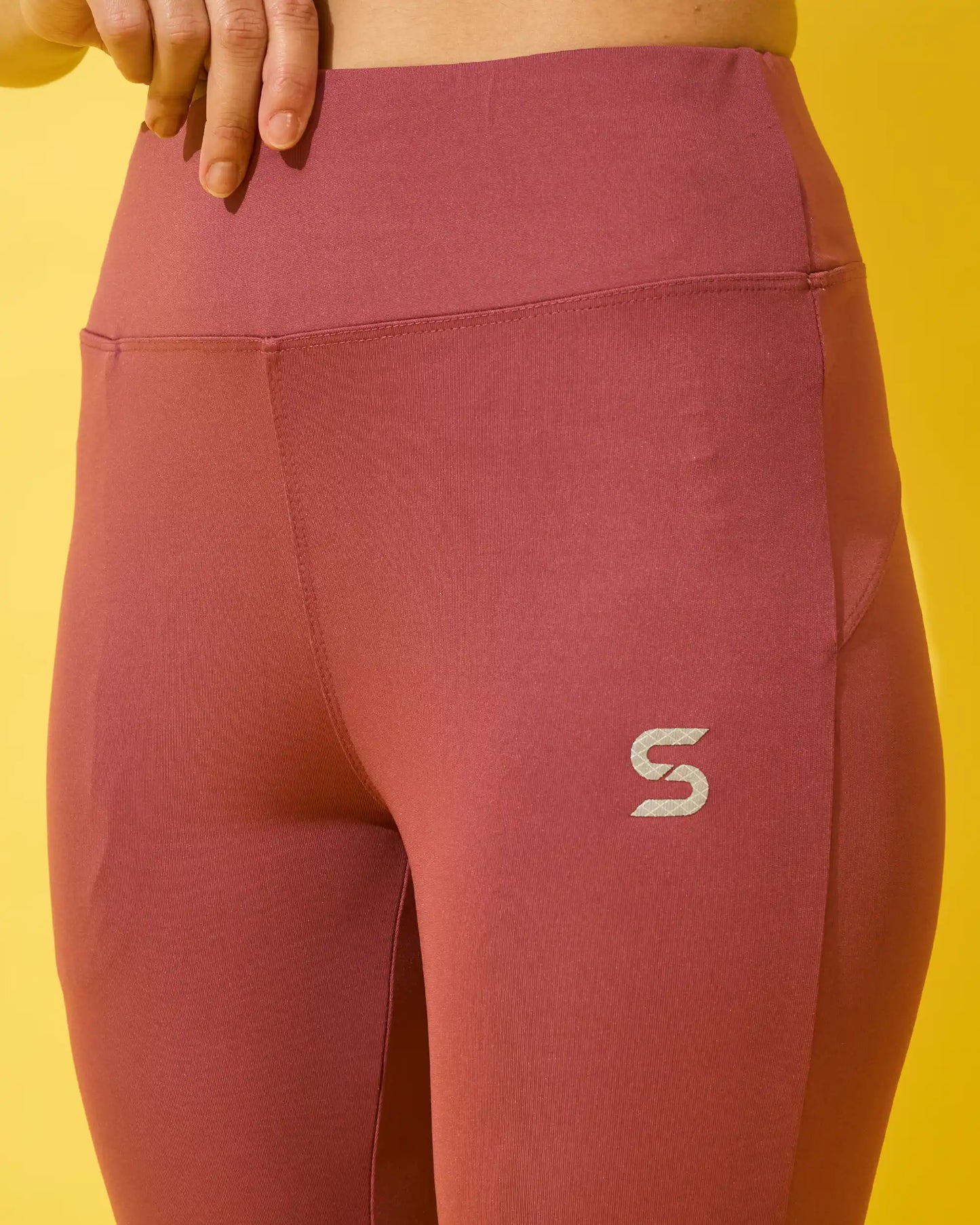 Burnt Rose Active Flared Leggings