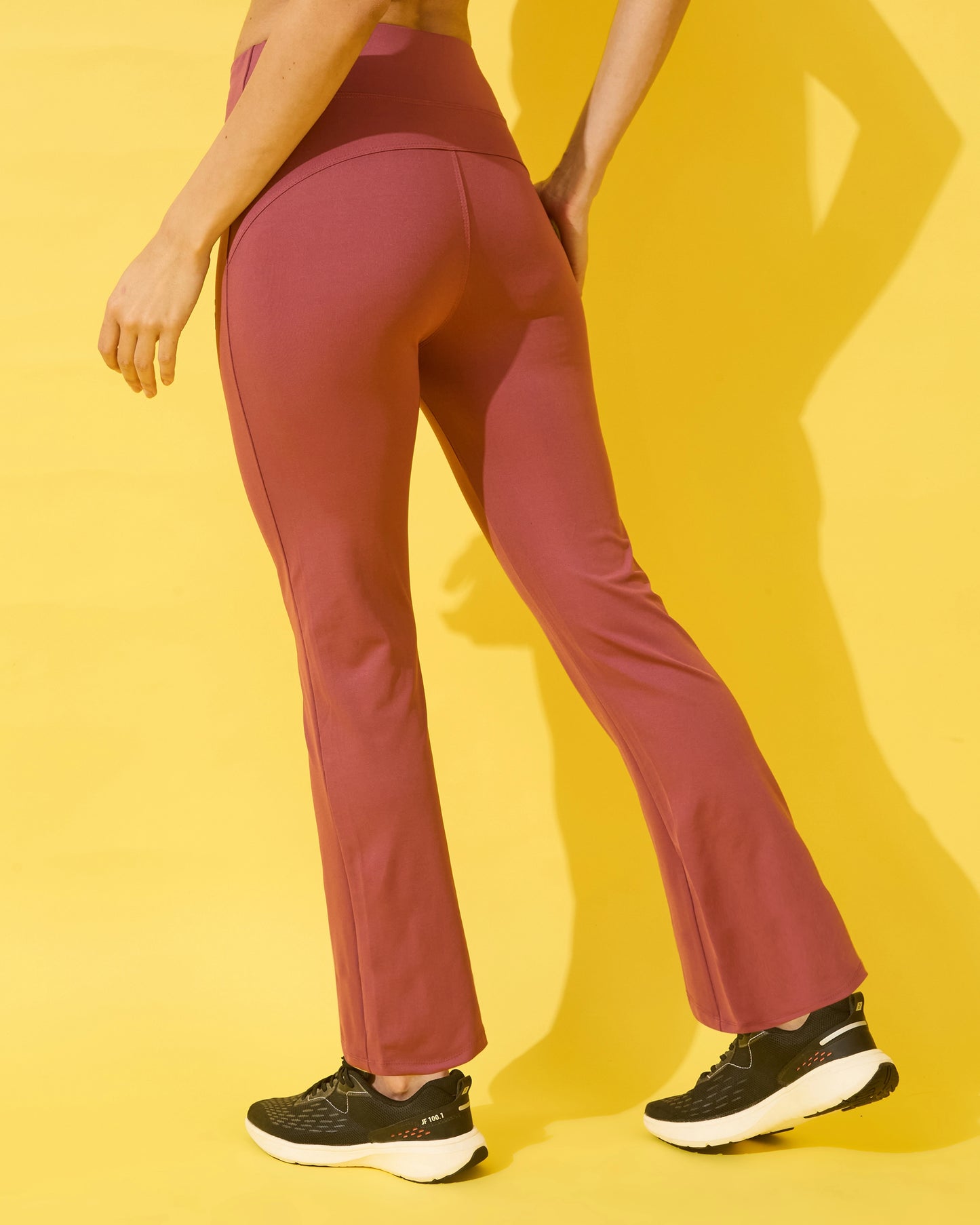 Burnt Rose Active Flared Leggings